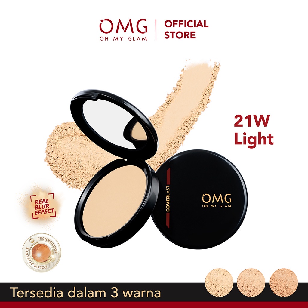 OMG Oh My Glam Coverlast Two Way Cake SPF20 PA+++ - Two Way Cake Bedak Padat Longlasting Original BPOM