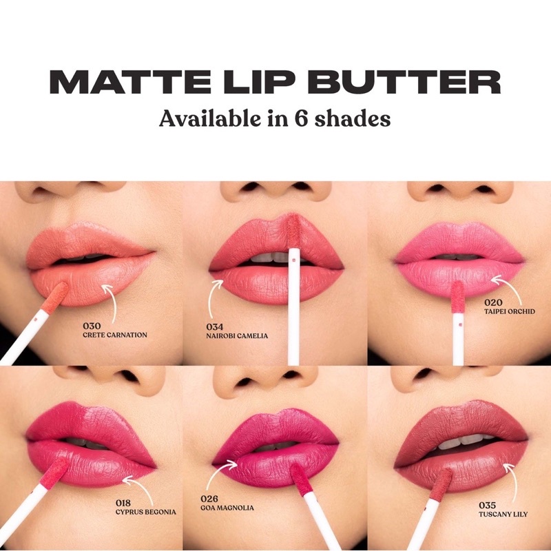 Sale The Body Shop  - Matte Lip Butter Kyoto Acer / Kobe Orchid / Cape Calla Lily / Boston Atilbe / 