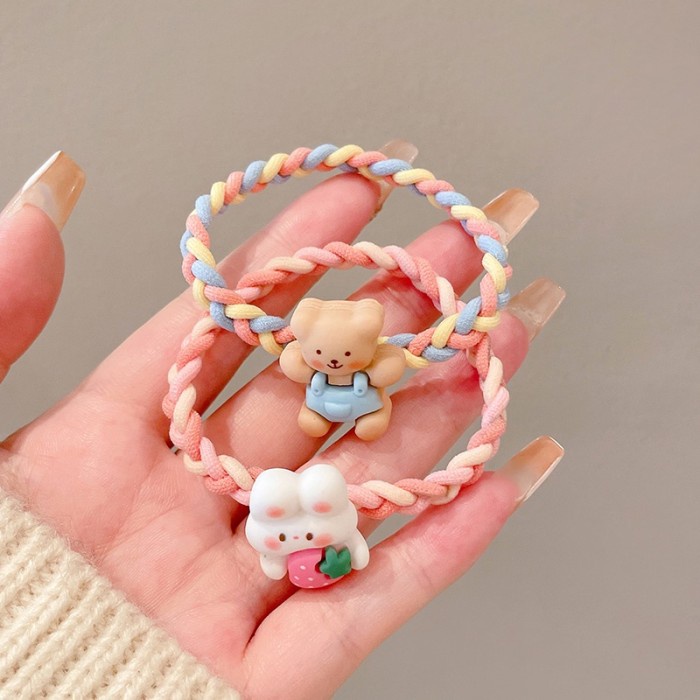 Gelang Karet Rambut Bear Anak Perempuan Motif Unicorn Kado Cewek Tali