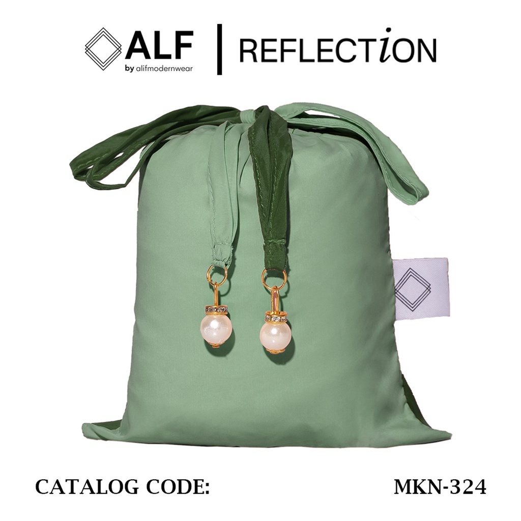 ALIF MUKENA MINI TWO TONE PARASUT PREMIUM KOREA TRAVEL - GARDENIA ( MKN-324 )