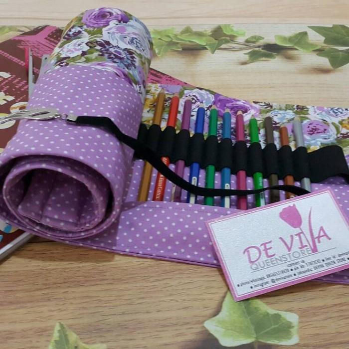 

Roll Up Pencil Case Pouch Organizer Gift 48 Slot Untuk Hadiah Kado Best Seller