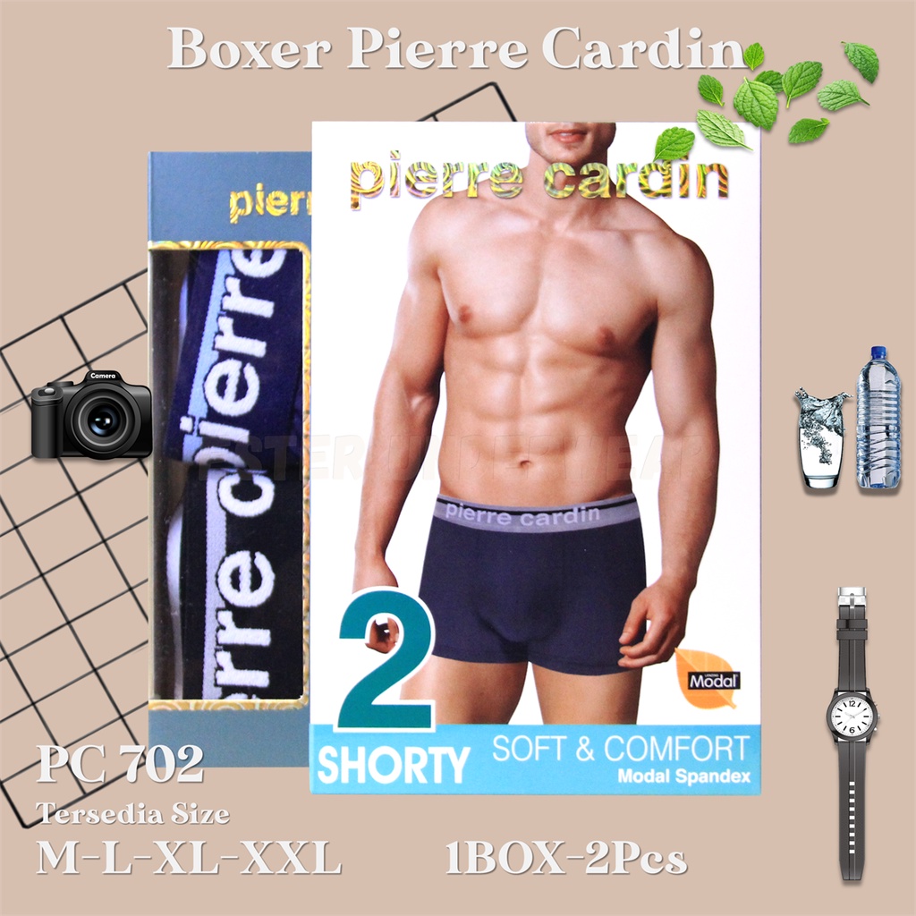 Pierre Cardin Celana Boxer Pria PC 702 1 Box isi 2Pcs