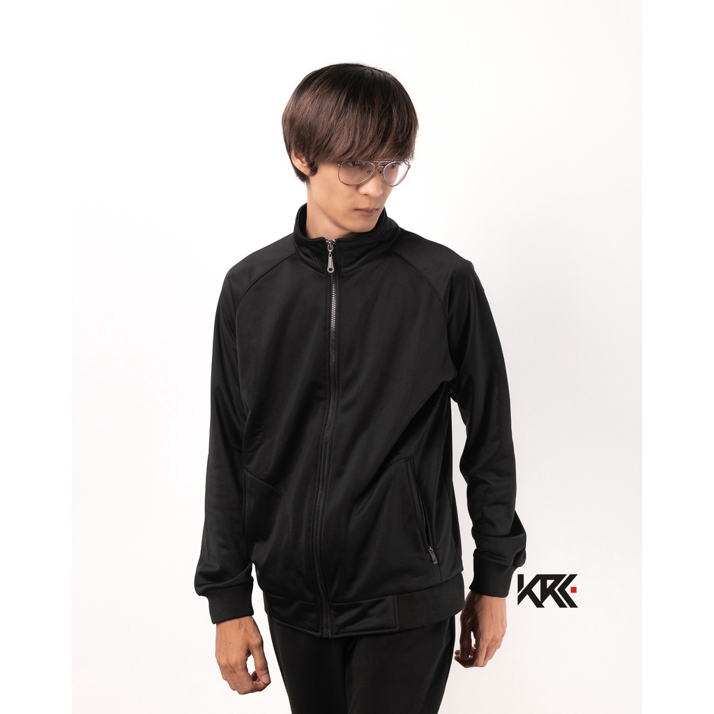 Jaket Polos Hitam 00 Bahan Diadora S-Xxl