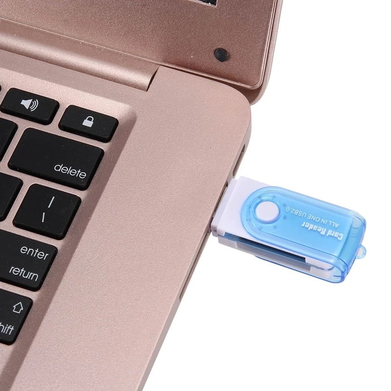 Usb2.0 High-Speed Card Reader 4in1 Multi Fungsi Card Reader Kartu tf Putar Besar Adaptor Eksternal mini