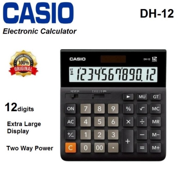 

Kalkulator Casio - Diskon Digits Unik DH-12 12 Calculator Hitam