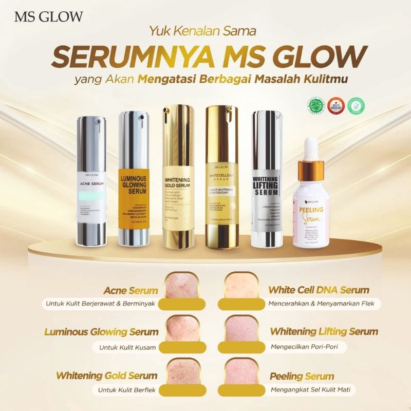 MS GLOW Serum Whitening Gold / Ms Glow Serum Gold