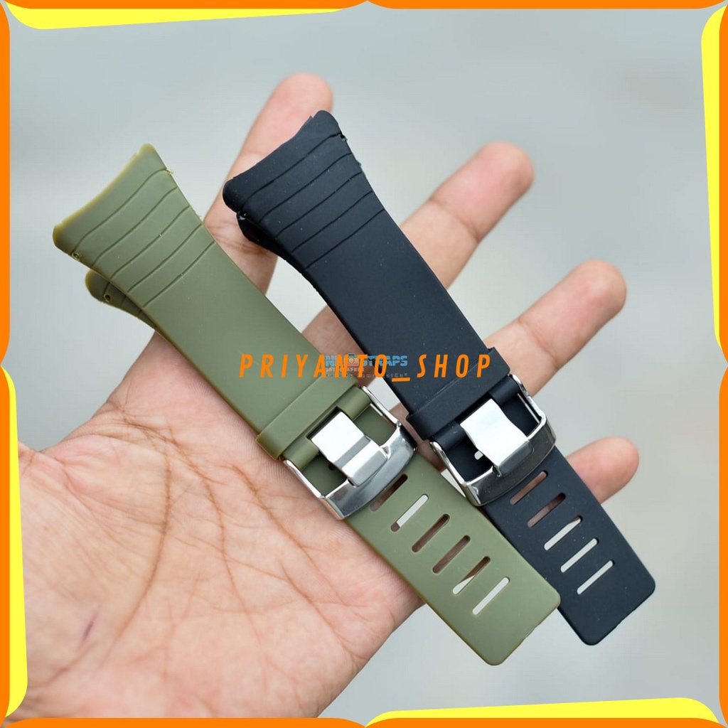 Strap Tali Jam tangan Rubber Suunto Core Sunto Core Hitam Dan Hijau