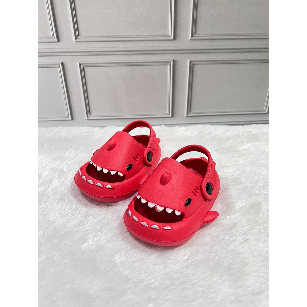 DX-502E Sandal Anak Laki Laki Karakter Ikan Paus Baby Shark / Sandal Selop Anak Cowok Tali Belakang Merek Dulux Size 20-25