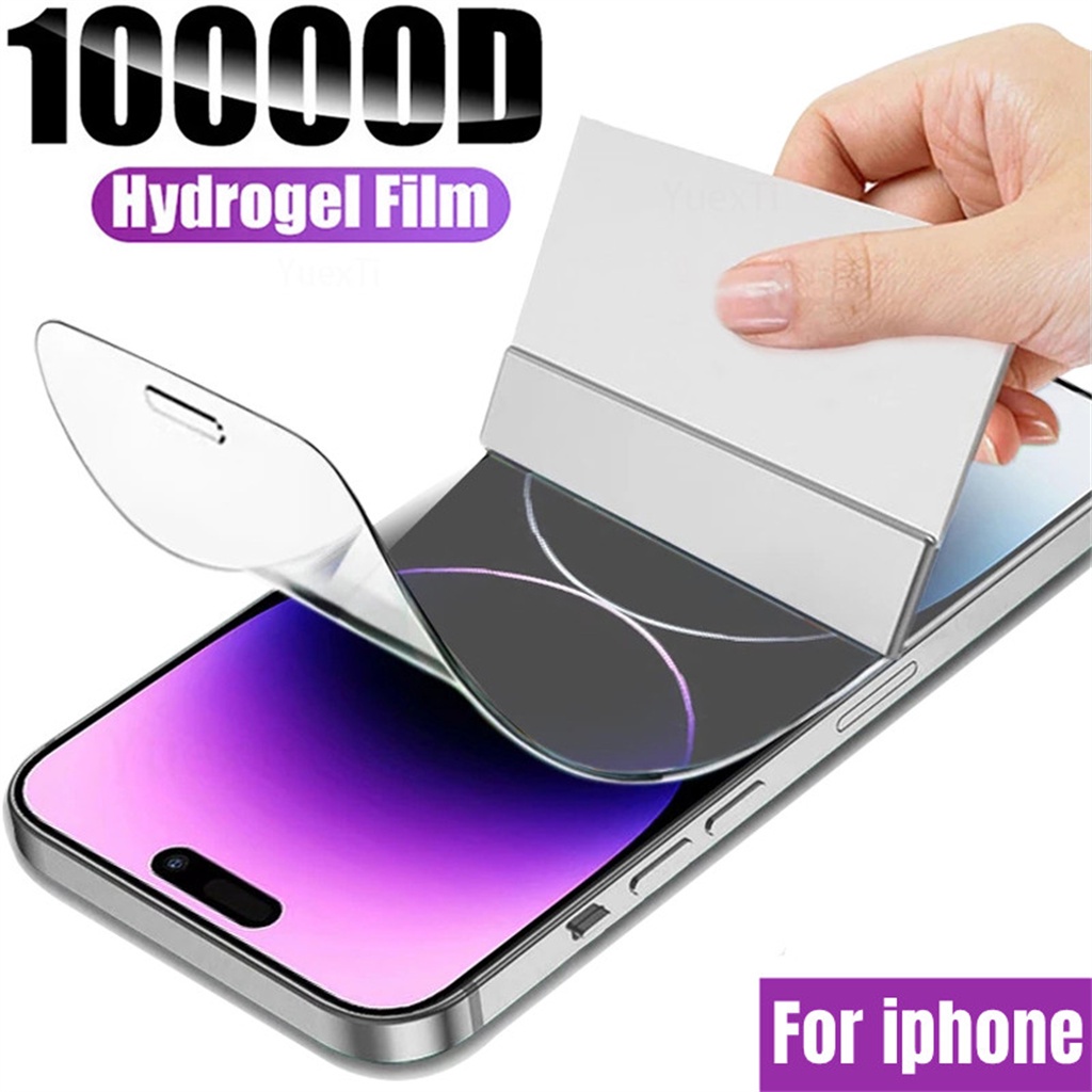 Film shock Belakang Full coverage Untuk iPhone 14 Pro Max Plus 13 12 11 Pro Max mini X/Xs Max XR 7/8 Plus SE2020 Screen saver Soft hydrogel film Pengganti Kaca film Pelindung