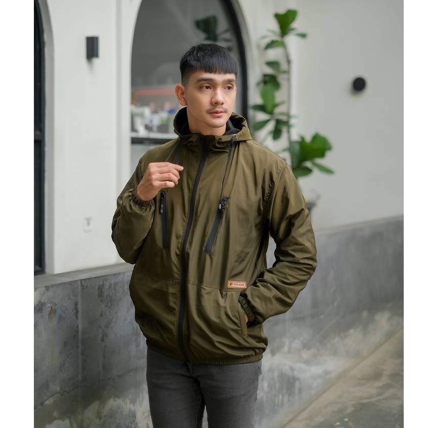 Jaket  Hoodie Pria Windbreaker Waterproof  OENZIE