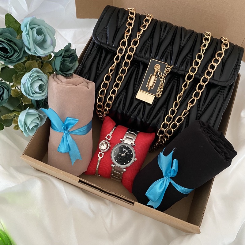 Hampers Giftbox Tas Premium | Hadiah Kado Ulangtahun Wisuda Pernikahan Anniversary Wanita