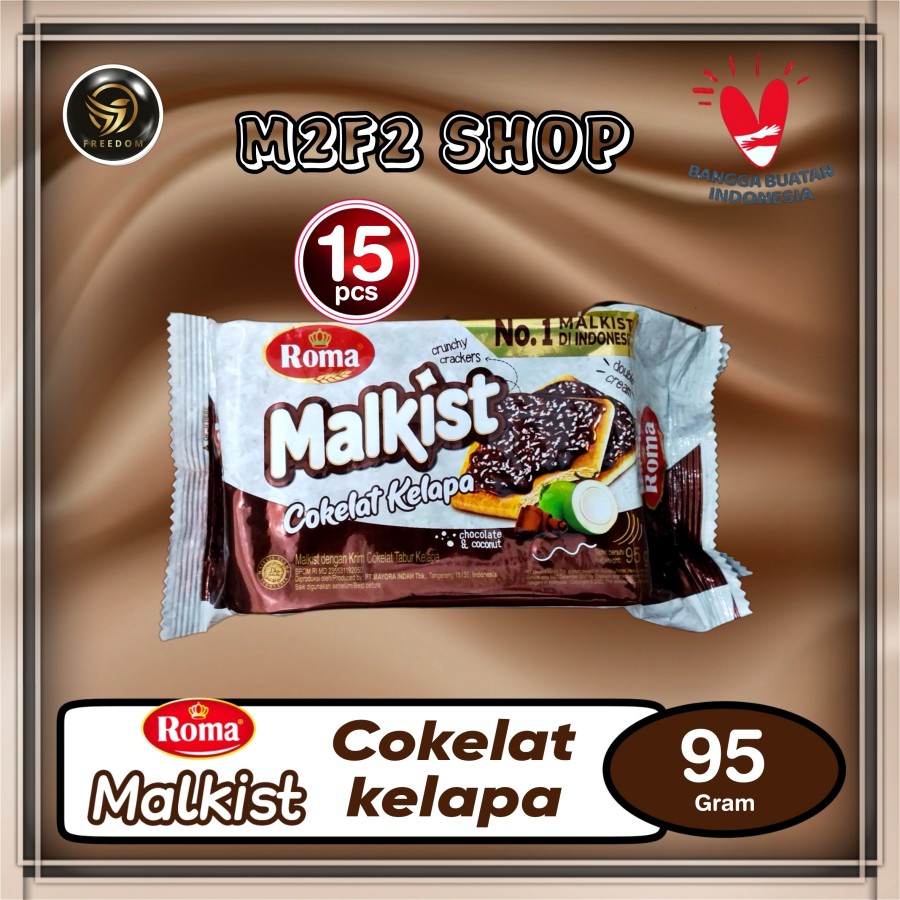 

Roma Biskuit Malkist Krim Cokelat Kelapa - 95 gr (Kemasan 15 Pcs)
