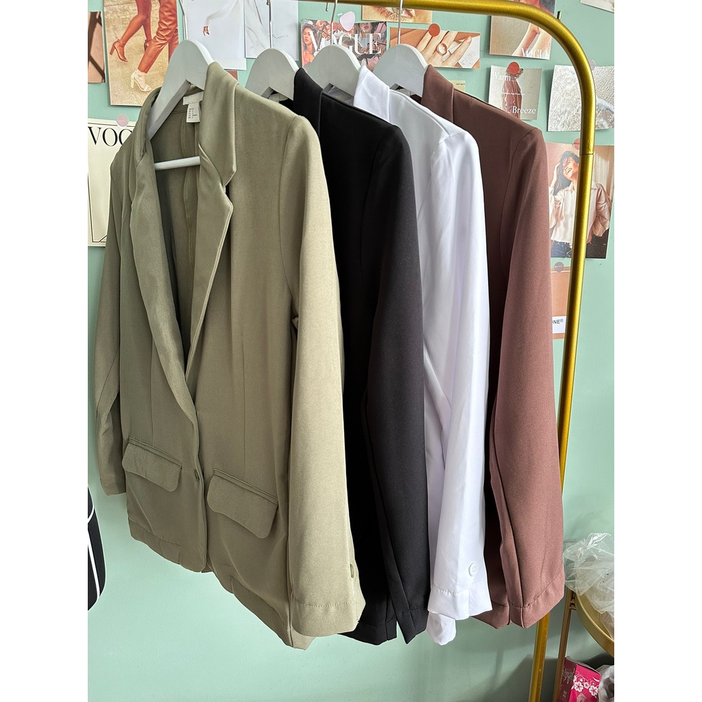blazer button dresss/ baca noted ya kaka