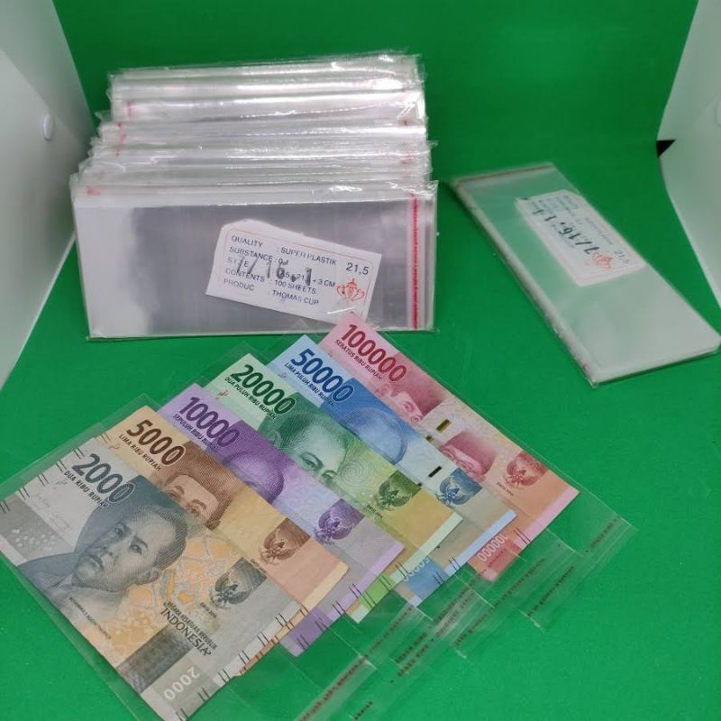

plastik opp + lem uk 7X15cm isi100 plastik money cake