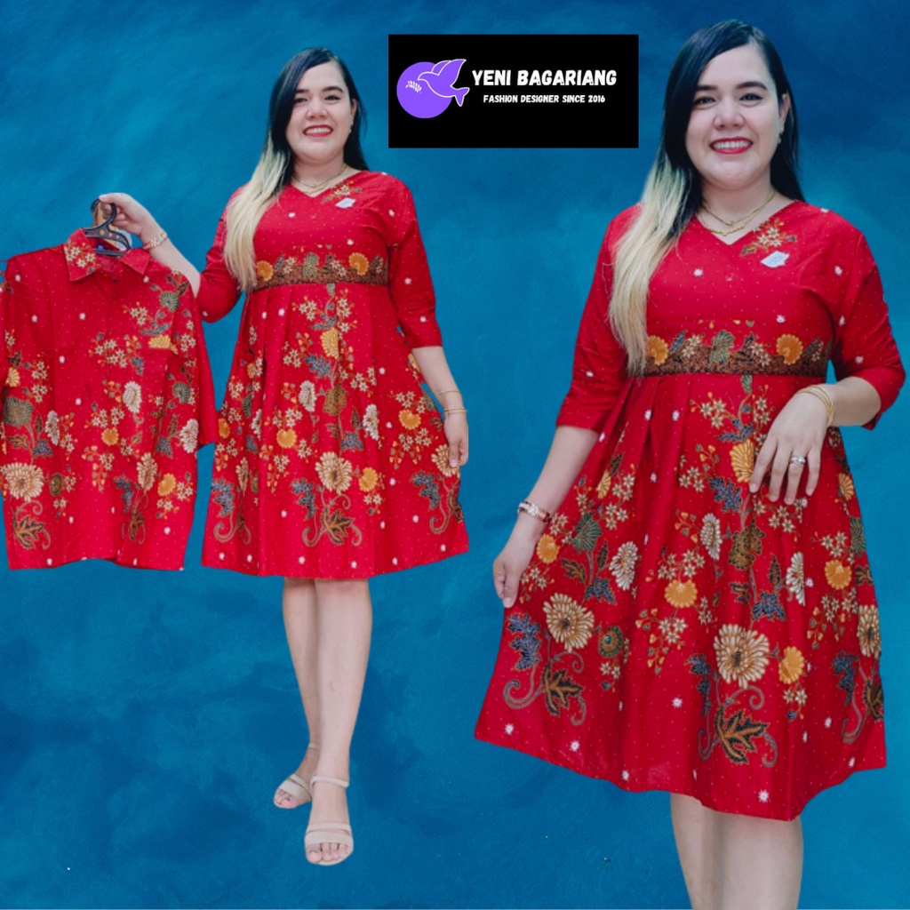 COUPLE DRESS FURING AGNES PREMIUM YENI BAGARIANG - BAHAN TEBAL JAHITAN BUTIK