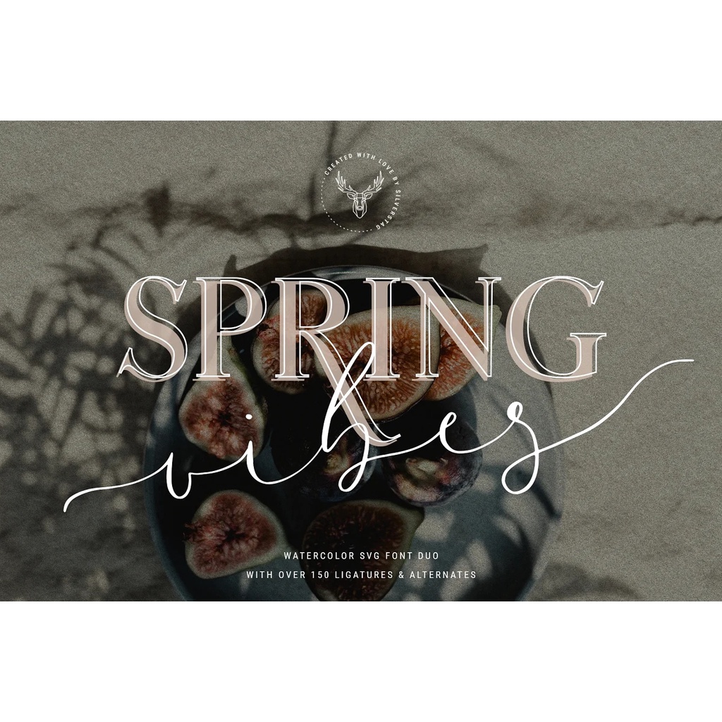 Coral Lovers SVG Watercolor Font Duo