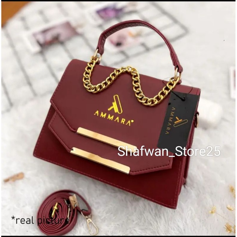 Tas Slempang Wanita AMMARA Full ACC Terlaris//Fashion Wanita//Fashion Kekinian//