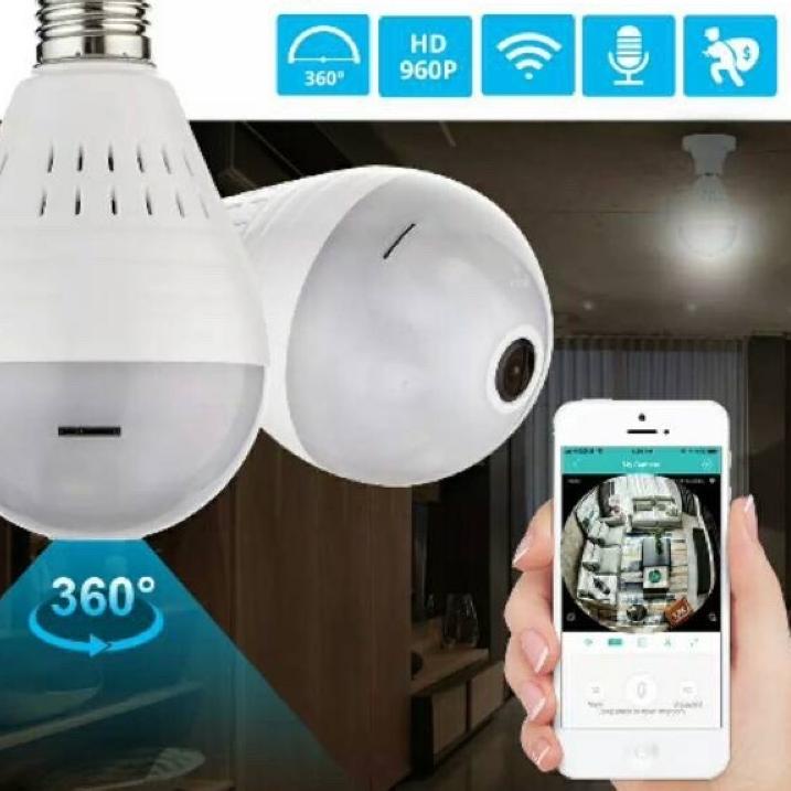 Harga Spesial Kamera Cctv IP Camera V380 BOHLAM LAMPU    360 View Wifi Wireless/CCTV Bola Lampu CCTV