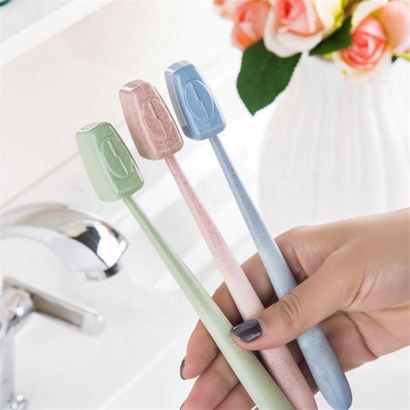 4pcs Wheat Straw Toothbrush Cap Portable Toothbrush Head Lid Sikat Gigi Pelindung Kepala Case Penutup Kepala Sikat Gigi Tahan Debu Untuk Perjalanan Keluarga Berkemah