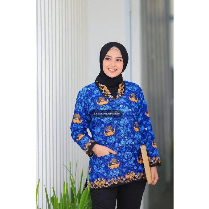 KORPRI WANITA 2022 BLOUSE KORPRI LAPIS FURING TERBARU