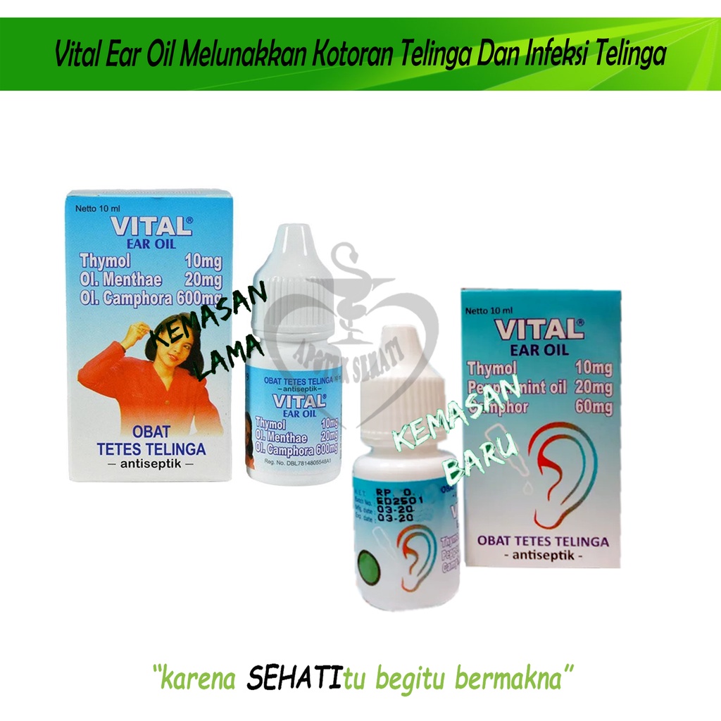 Vital Ear Oil Obat Tetes Telinga 10ml Kotoran Keras