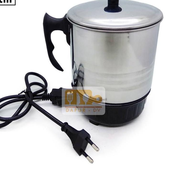 Stok Terbatas Teko Pemanas Air Mug Listrik 12 cm Stainless Steel