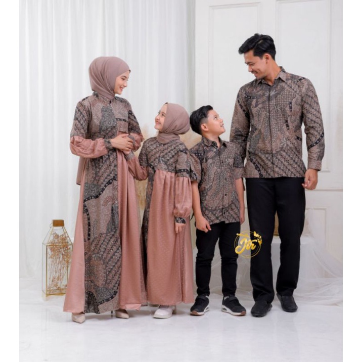 BAJU GAMIS COUPLE SARIMBIT KELUARGA PASANGAN MUSLIM NIBRAS AURORA PURPLE CHAYRA