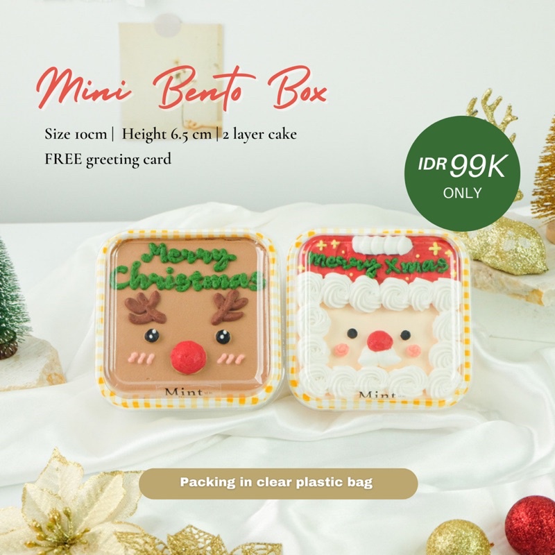 

‼️SAMEDAY CAKE‼️ Urgent Hampers Natal Bingkisan Christmas Bento Cake Murah Jakarta