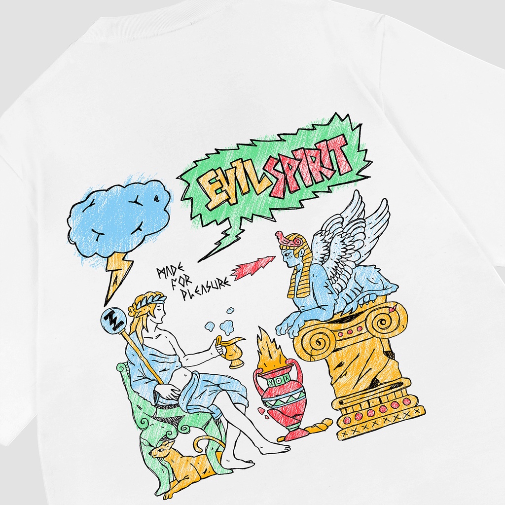 EVILSPIRIT KAOS OVERSIZE HEAVYWEIGHT 16S- GODDESS WHITE UNISEX