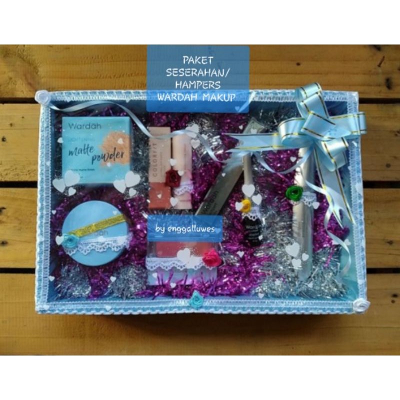 PAKET SESERAHAN/PAKET HAMPERS WARDAH MAKE UP/WARDAH PAKET SESERAHAN LENGKAP/WARDAH HANTARAN NIKAH/PA