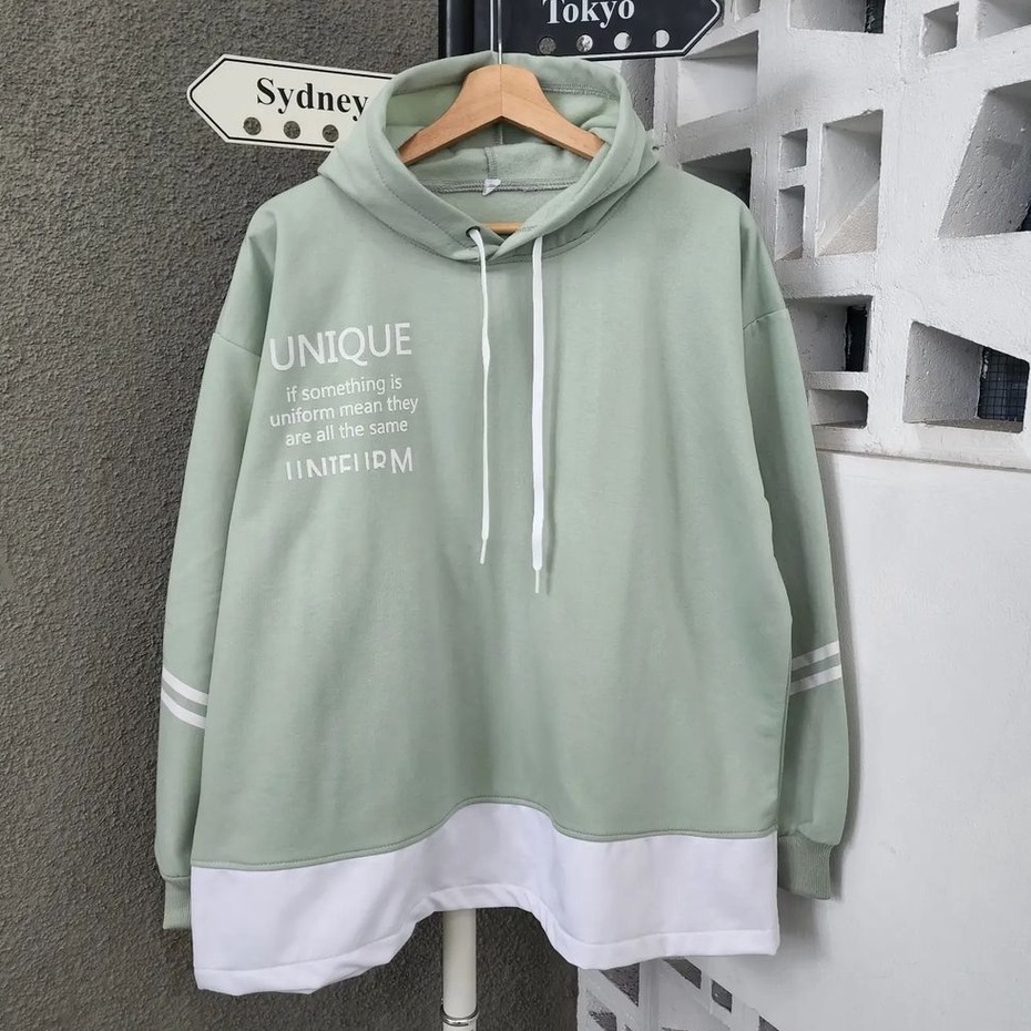 Hoodie Unique Sweater Hoodie Wanita Casual Hits Bahan Fleece