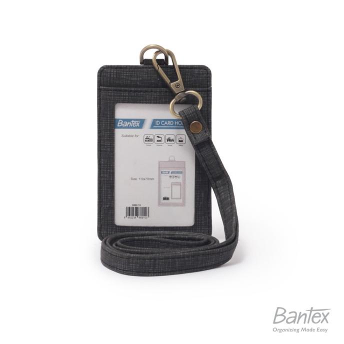 

Bantex Name Tag Id Card Holder Kulit Black 8869 10 Tali Lanyard