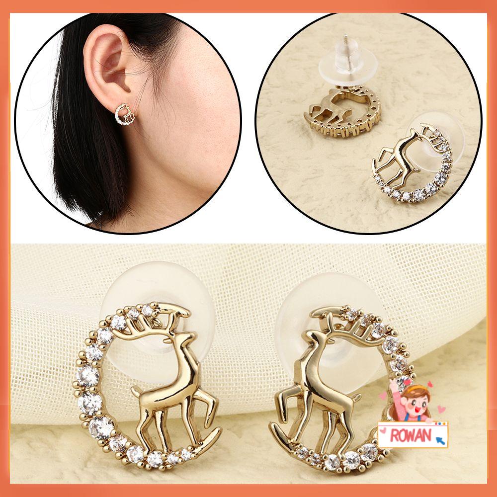 R-flower Stud Earrings Dekorasi Pesta Hadiah Lonceng Rusa Xams