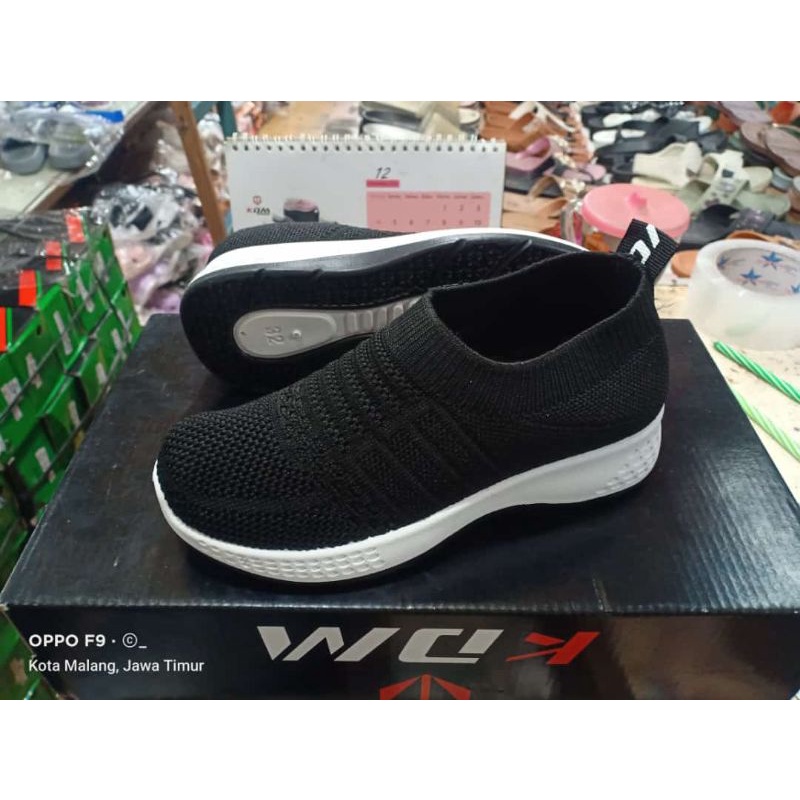 sepatu anak slip on KDM GL kids 32-36 import non tali