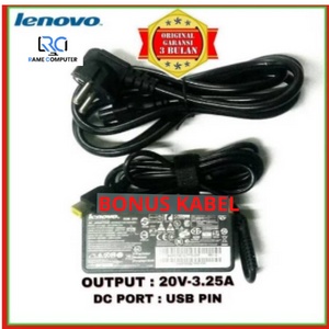 Adaptor Charger Original Laptop Lenovo Ideapad G40 G40-70 G40-30 G40-80 G400S G405 G405S G410 20V-3.25A USB PETAK
