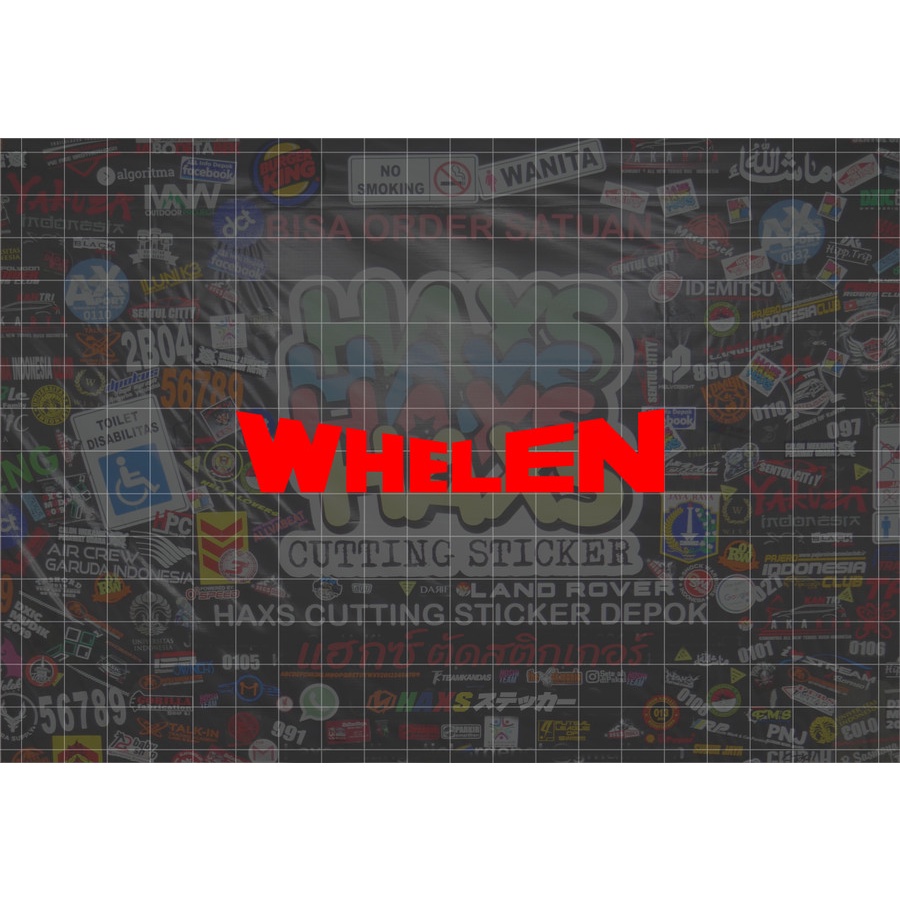 Cutting Sticker Logo Whelen Ukuran 10 Cm Untuk Motor Mobil