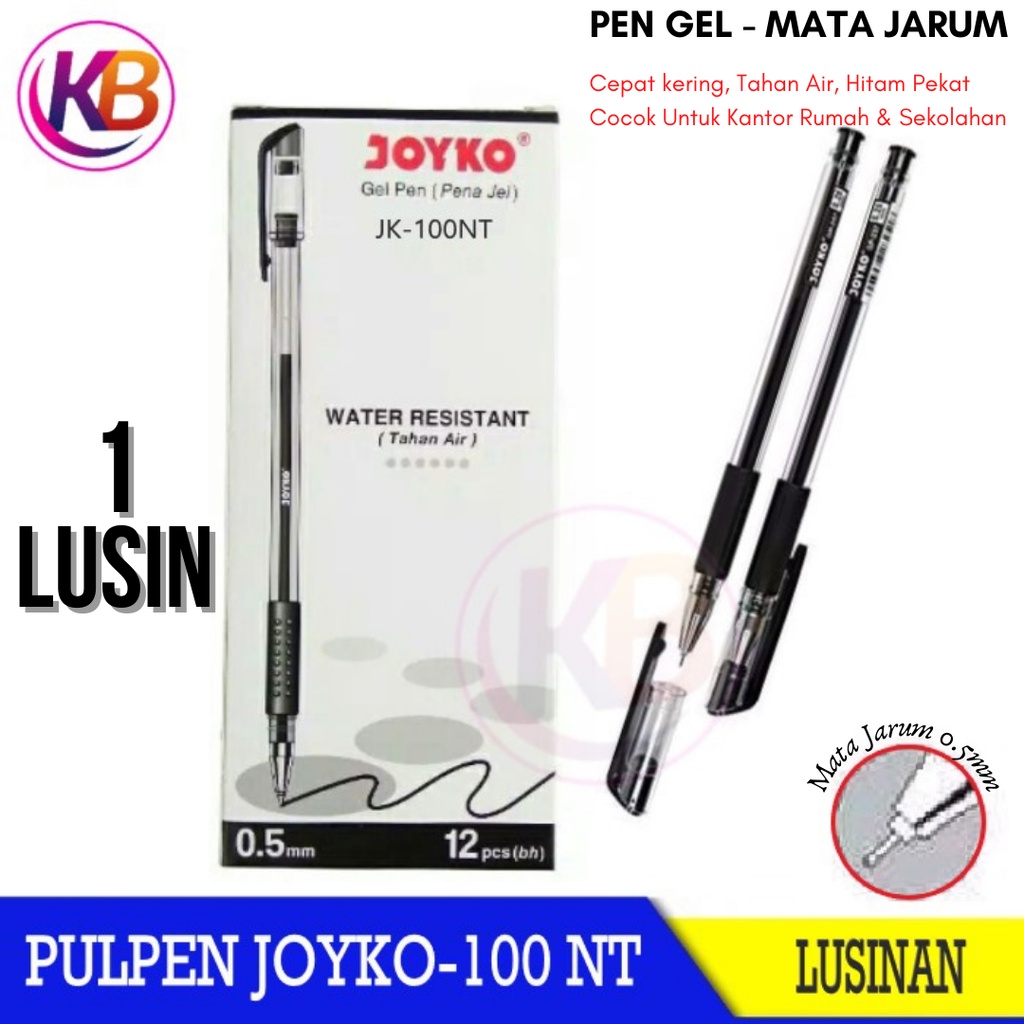 

Pulpen Joyko 100 Nt - Ballpoint Joyko 100 Nt - Tinta Hitam waterproof - Mata jarum 0.5 mm - (1pak-12pcs) - Toko_Gemilang