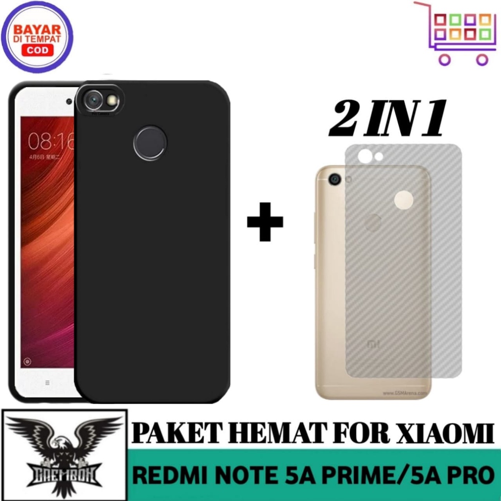 Promo Case Xiaomi Redmi Note 5A Pro Note 5A Prime Free Garskin Carbon Anti Bekas Sidik Jari