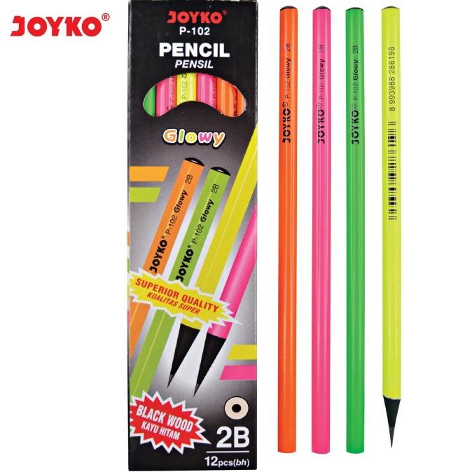 

Pencil / Pensil Joyko P-102 / 2B / Glowy / 1 BOX 12 PCS
