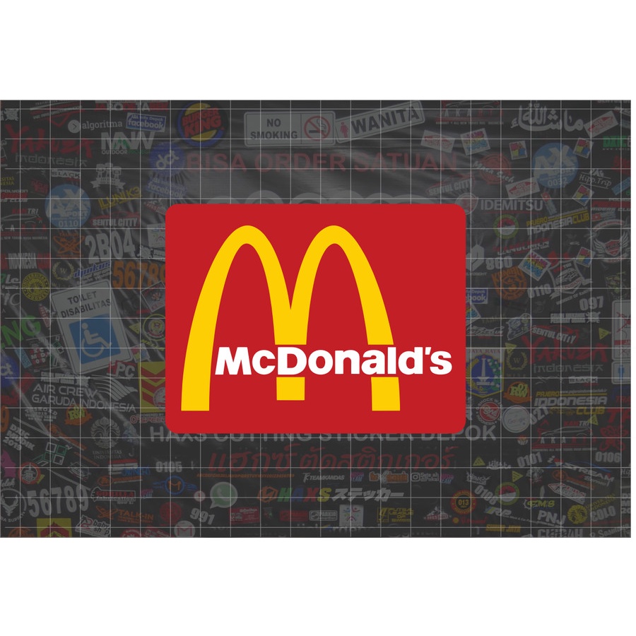 Cutting Sticker Logo Mcdonalds 10 Cm untuk motor mobil V2