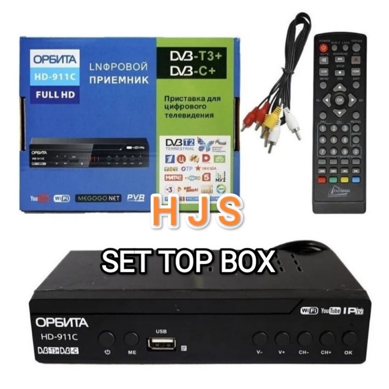 Jual SET TOP BOX TV DIGITAL DVB T2 ORBIT HD911C, WiFi, IPTV, YOUTUBE