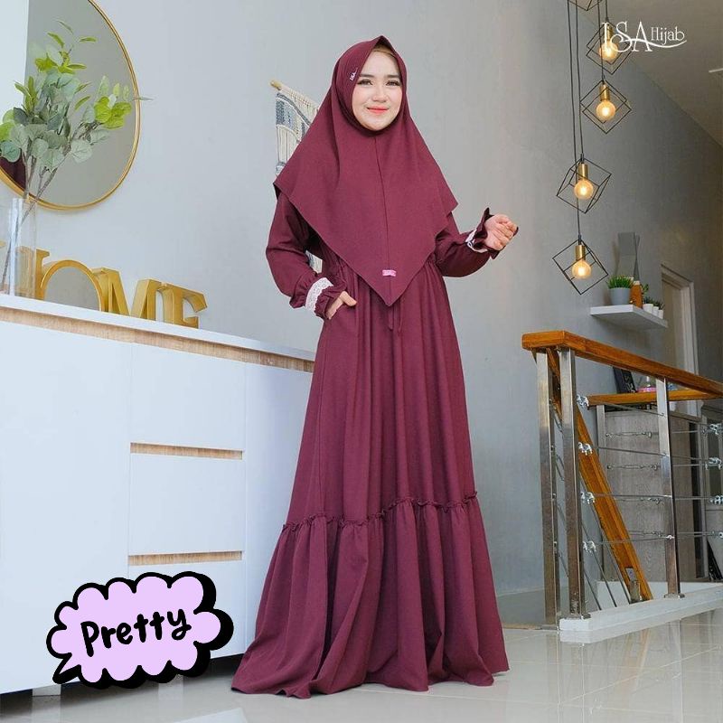 ASNA SYARI - Baju Gamis Busui Dress Wanita Fashion Muslim Ukuran M L XL XXL 3XL 4XL Jumbo Untuk Acar