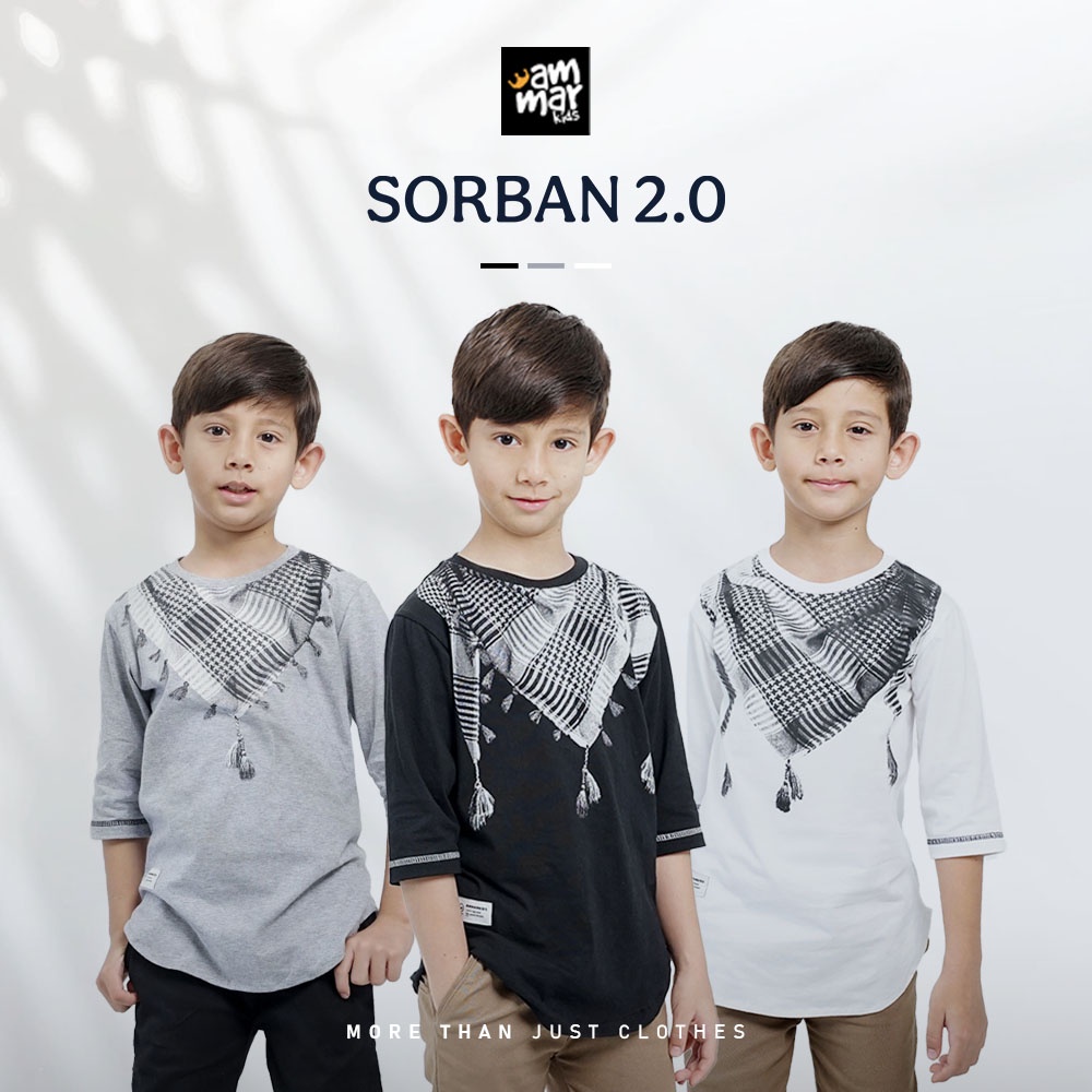 Ammar Kids - Kaos Sorban Anak Laki laki Islami Kualitas Premium Distro