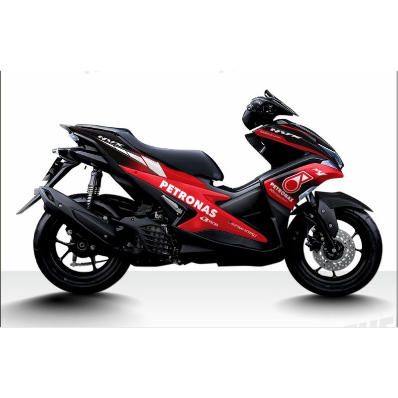 Decal stiker Aerox Merah kombinasi Hitam Petronas fullbody