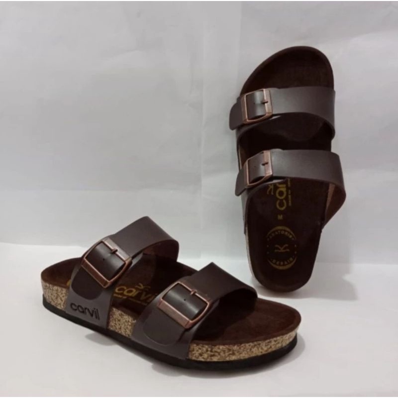 Sandal Pria Kulit Carvil Grade Original Sandal pria Kulit Grade Original/Sandal Carvil Grade Origina