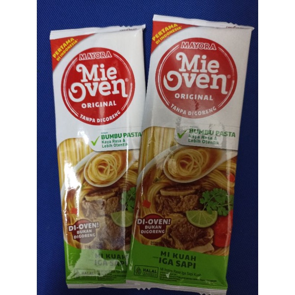 

MAYORA MIE OVEN ORIGINAL TAMPA DIGORENG, MI KUAH RASA IGA SAPI