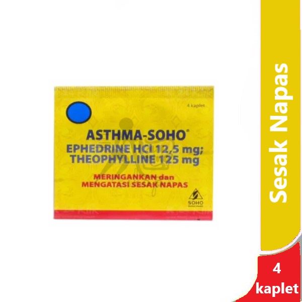 Asthma Soho / 4 kaplet - obat sesak napas dan asma