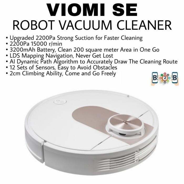 Viomi SE / Viomi V2 Pro Robot Vacuum Cleaner and Mop - Robot vacum Pel