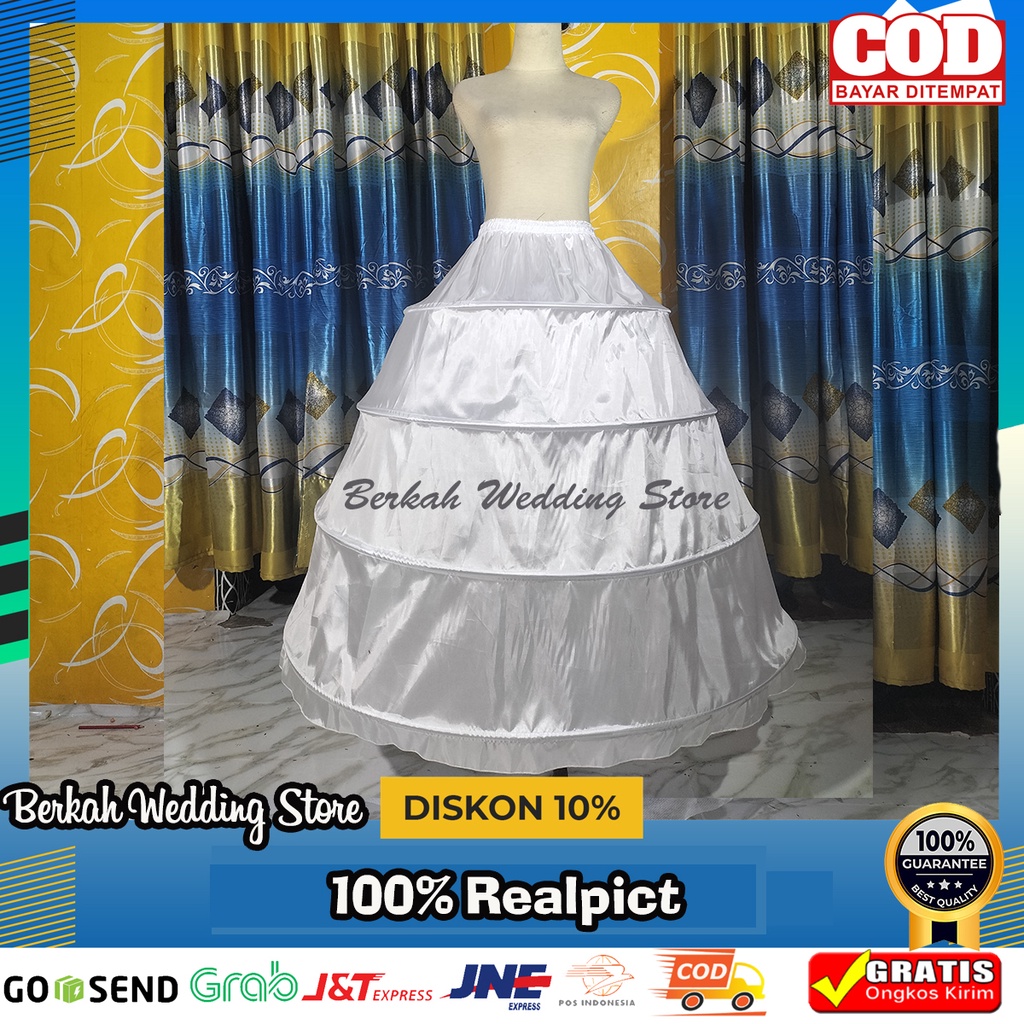 Petikut Petticoat Pertikut Pengembang Gaun Ring 4 Plus Tile