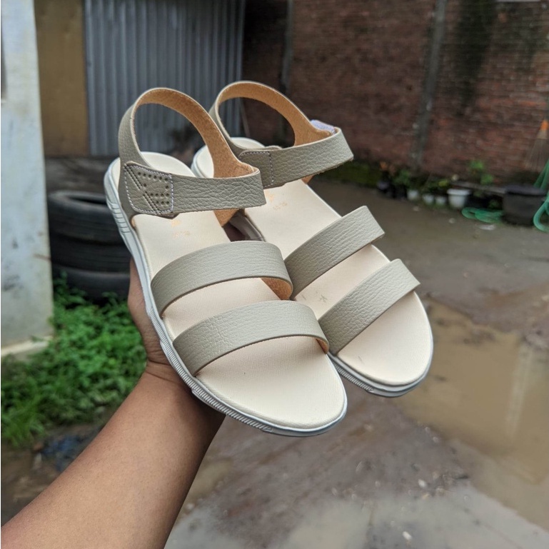 SANDAL TALI PEREMPUAN MODEL KOREA SANDAL WANITA TALI BELAKANG MURAH CASUAL  SENDAL CEWEK SLINGBACK TALI BELAKANG